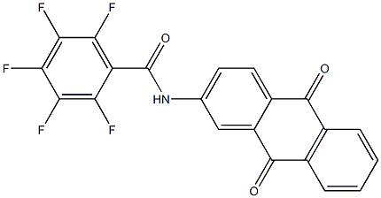 N-(9,10-dioxoanthracen-2-yl)-2,3,4,5,6-pentafluorobenzamide Struktur