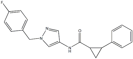 N-[1-[(4-fluorophenyl)methyl]pyrazol-4-yl]-2-phenylcyclopropane-1-carboxamide Struktur