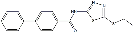 N-(5-ethylsulfanyl-1,3,4-thiadiazol-2-yl)-4-phenylbenzamide Struktur