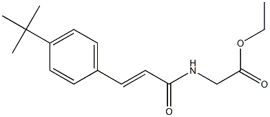 ethyl 2-[[(E)-3-(4-tert-butylphenyl)prop-2-enoyl]amino]acetate Struktur