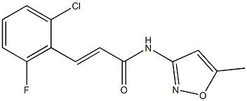 (E)-3-(2-chloro-6-fluorophenyl)-N-(5-methyl-1,2-oxazol-3-yl)prop-2-enamide Struktur