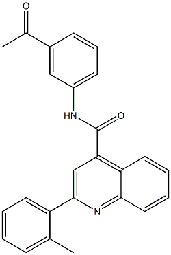 N-(3-acetylphenyl)-2-(2-methylphenyl)quinoline-4-carboxamide Struktur