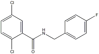 2,5-dichloro-N-[(4-fluorophenyl)methyl]benzamide Struktur