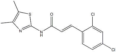 (E)-3-(2,4-dichlorophenyl)-N-(4,5-dimethyl-1,3-thiazol-2-yl)prop-2-enamide Struktur