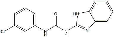 1-(1H-benzimidazol-2-yl)-3-(3-chlorophenyl)urea Struktur