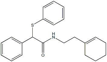 N-[2-(cyclohexen-1-yl)ethyl]-2-phenyl-2-phenylsulfanylacetamide Struktur