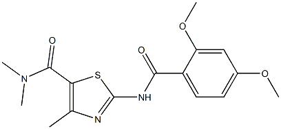 2-[(2,4-dimethoxybenzoyl)amino]-N,N,4-trimethyl-1,3-thiazole-5-carboxamide Struktur