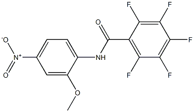 2,3,4,5,6-pentafluoro-N-(2-methoxy-4-nitrophenyl)benzamide Struktur