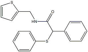 2-phenyl-2-phenylsulfanyl-N-(thiophen-2-ylmethyl)acetamide Struktur