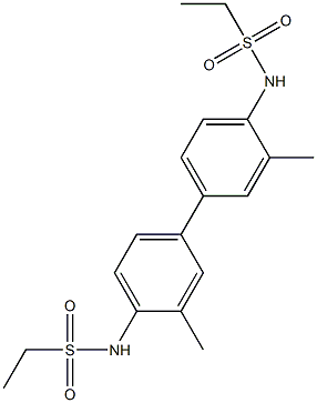 N-[4-[4-(ethylsulfonylamino)-3-methylphenyl]-2-methylphenyl]ethanesulfonamide Struktur