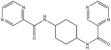 N-[4-(pyrazine-2-carbonylamino)cyclohexyl]pyrazine-2-carboxamide Struktur