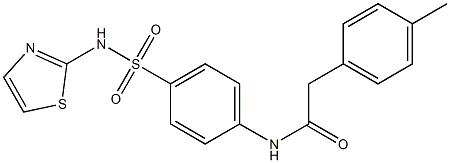 2-(4-methylphenyl)-N-[4-(1,3-thiazol-2-ylsulfamoyl)phenyl]acetamide Struktur