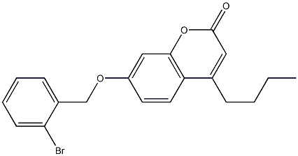 7-[(2-bromophenyl)methoxy]-4-butylchromen-2-one Struktur