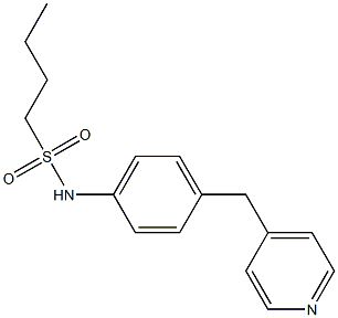 N-[4-(pyridin-4-ylmethyl)phenyl]butane-1-sulfonamide Struktur