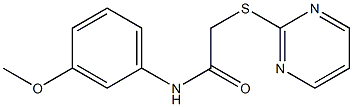 N-(3-methoxyphenyl)-2-pyrimidin-2-ylsulfanylacetamide Struktur