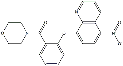 morpholin-4-yl-[2-(5-nitroquinolin-8-yl)oxyphenyl]methanone Struktur