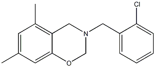 3-[(2-chlorophenyl)methyl]-5,7-dimethyl-2,4-dihydro-1,3-benzoxazine Struktur