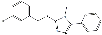 3-[(3-chlorophenyl)methylsulfanyl]-4-methyl-5-phenyl-1,2,4-triazole Struktur