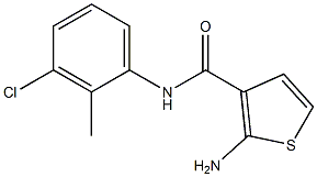 2-amino-N-(3-chloro-2-methylphenyl)thiophene-3-carboxamide Struktur