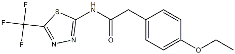 2-(4-ethoxyphenyl)-N-[5-(trifluoromethyl)-1,3,4-thiadiazol-2-yl]acetamide Struktur