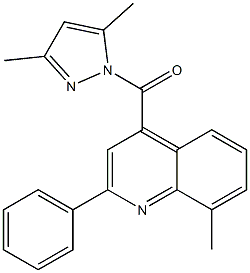 (3,5-dimethylpyrazol-1-yl)-(8-methyl-2-phenylquinolin-4-yl)methanone Struktur