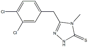 3-[(3,4-dichlorophenyl)methyl]-4-methyl-1H-1,2,4-triazole-5-thione Struktur