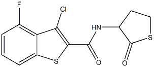 3-chloro-4-fluoro-N-(2-oxothiolan-3-yl)-1-benzothiophene-2-carboxamide Struktur