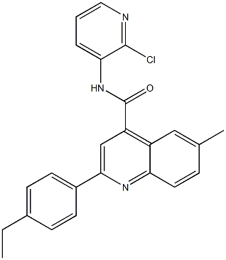 N-(2-chloropyridin-3-yl)-2-(4-ethylphenyl)-6-methylquinoline-4-carboxamide Struktur