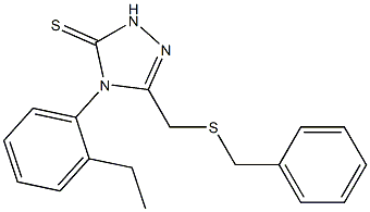 3-(benzylsulfanylmethyl)-4-(2-ethylphenyl)-1H-1,2,4-triazole-5-thione Struktur