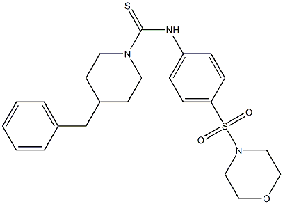 4-benzyl-N-(4-morpholin-4-ylsulfonylphenyl)piperidine-1-carbothioamide Struktur