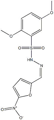 2,5-dimethoxy-N-[(Z)-(5-nitrofuran-2-yl)methylideneamino]benzenesulfonamide Struktur