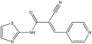 (E)-2-cyano-3-pyridin-4-yl-N-(1,3-thiazol-2-yl)prop-2-enamide Struktur