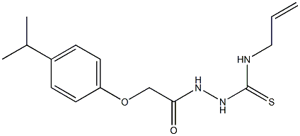 1-[[2-(4-propan-2-ylphenoxy)acetyl]amino]-3-prop-2-enylthiourea Struktur