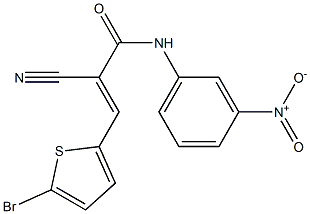 (E)-3-(5-bromothiophen-2-yl)-2-cyano-N-(3-nitrophenyl)prop-2-enamide Struktur