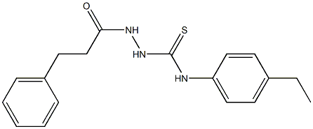 1-(4-ethylphenyl)-3-(3-phenylpropanoylamino)thiourea Struktur