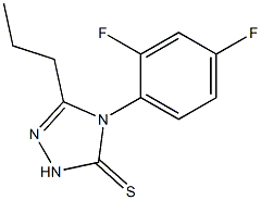 4-(2,4-difluorophenyl)-3-propyl-1H-1,2,4-triazole-5-thione Struktur