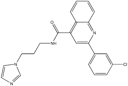 2-(3-chlorophenyl)-N-(3-imidazol-1-ylpropyl)quinoline-4-carboxamide Struktur