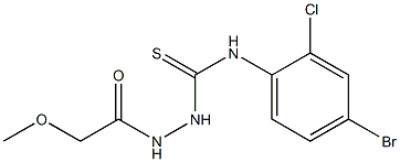 1-(4-bromo-2-chlorophenyl)-3-[(2-methoxyacetyl)amino]thiourea Struktur