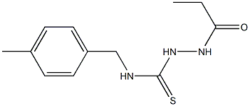 1-[(4-methylphenyl)methyl]-3-(propanoylamino)thiourea Struktur