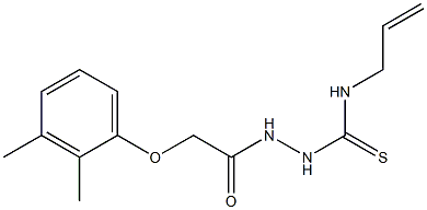 1-[[2-(2,3-dimethylphenoxy)acetyl]amino]-3-prop-2-enylthiourea Struktur