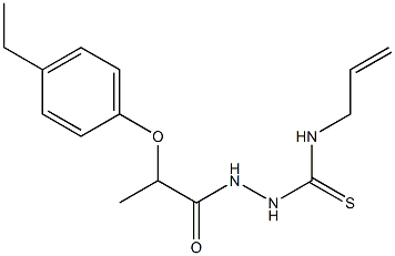 1-[2-(4-ethylphenoxy)propanoylamino]-3-prop-2-enylthiourea Struktur