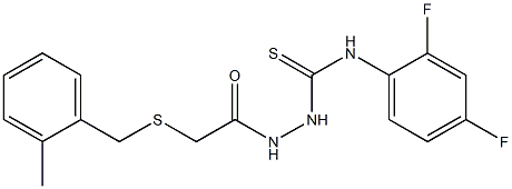 1-(2,4-difluorophenyl)-3-[[2-[(2-methylphenyl)methylsulfanyl]acetyl]amino]thiourea Struktur