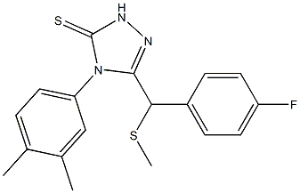 4-(3,4-dimethylphenyl)-3-[(4-fluorophenyl)methylsulfanylmethyl]-1H-1,2,4-triazole-5-thione Struktur