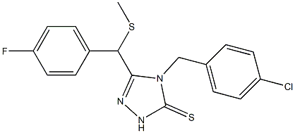 4-[(4-chlorophenyl)methyl]-3-[(4-fluorophenyl)methylsulfanylmethyl]-1H-1,2,4-triazole-5-thione Struktur