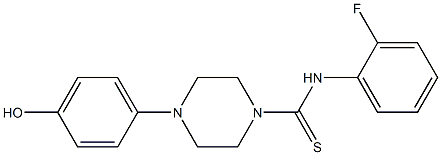 N-(2-fluorophenyl)-4-(4-hydroxyphenyl)piperazine-1-carbothioamide Struktur