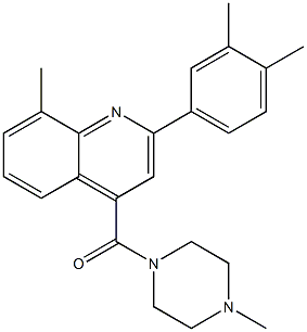 [2-(3,4-dimethylphenyl)-8-methylquinolin-4-yl]-(4-methylpiperazin-1-yl)methanone Struktur