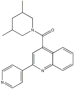 (3,5-dimethylpiperidin-1-yl)-(2-pyridin-4-ylquinolin-4-yl)methanone Struktur