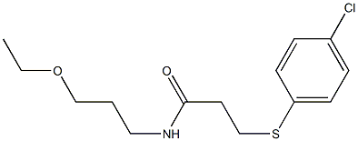 3-(4-chlorophenyl)sulfanyl-N-(3-ethoxypropyl)propanamide Struktur