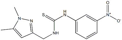 1-[(1,5-dimethylpyrazol-3-yl)methyl]-3-(3-nitrophenyl)thiourea Struktur