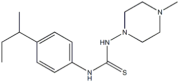 1-(4-butan-2-ylphenyl)-3-(4-methylpiperazin-1-yl)thiourea Struktur